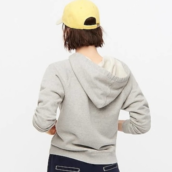 NEW J. Crew Garment Dyed V-Neck Hoodie Sweatshirt - Picture 3 of 13